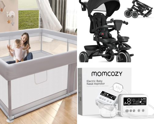 Top 25 Baby Items that SAVED us with our kids. cover photo collage