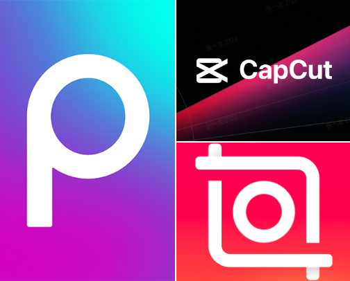 Easy to use photo and video editing apps | Google Play or Web. cover photo collage