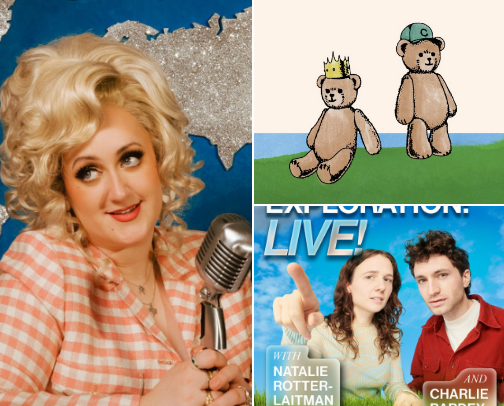 Podcasts for people who love to laugh (and learn) cover photo collage