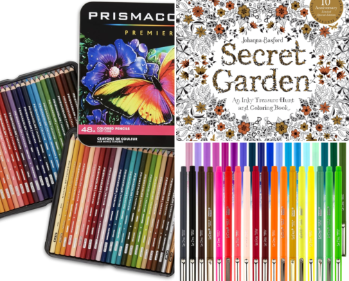 Screen-free for your Sanity:
The go-to for a fun, affordable, and really enjoyable crafting activity - coloring books! cover photo collage