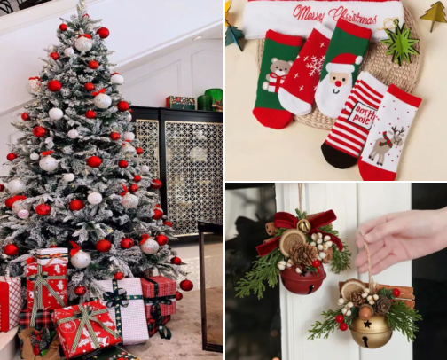 Christmas decor for home decoration cover photo collage