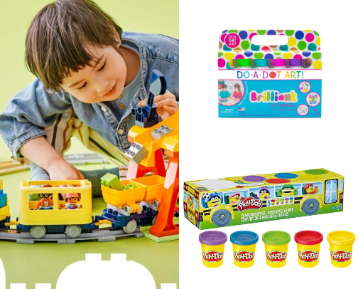 Things that keep my toddler busy cover photo collage