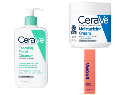 My favorite skincare products cover photo collage