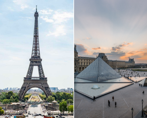 Romance was born in Paris! cover photo collage