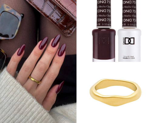 🍒☕️ cherry mocha nails cover photo collage