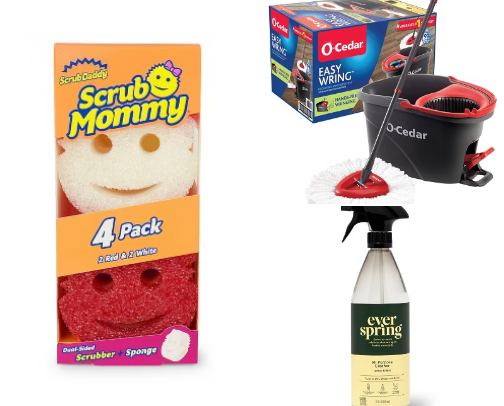 Cleaning products cover photo collage
