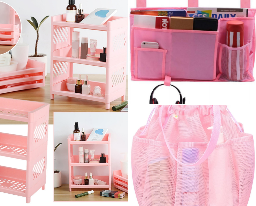 Pink Dorm Room Essentials (Cute & Cozy Collage Aesthetic) cover photo collage