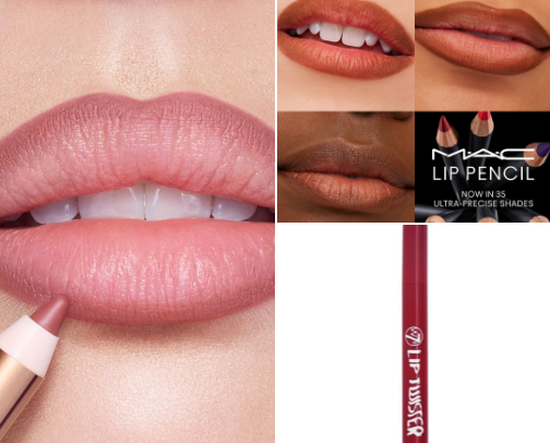 Favourite lip liners 👄 cover photo collage