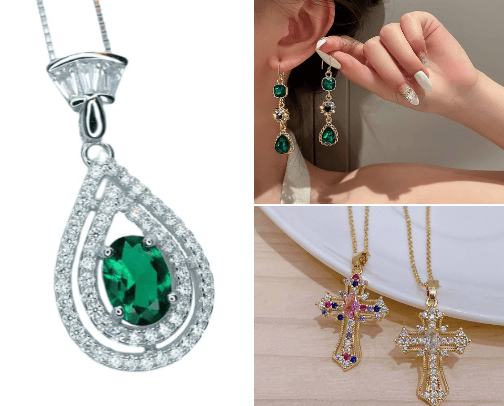 Jewelry to look like you are at English court cover photo collage
