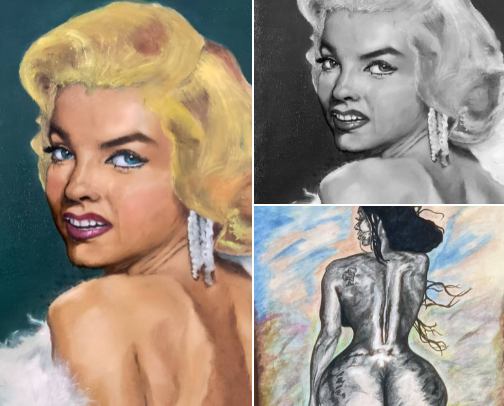 OLD HOLLYWOOD VINTAGE COOL ART CONTEMPORARY PORTRAITURE cover photo collage