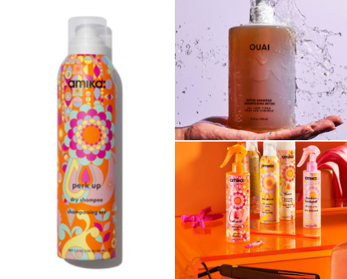 Hair care products cover photo collage