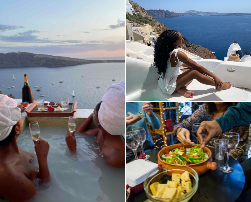 A Girls Trip Guide to Greece: 8 Days in Athens, Santorini, and Mykonos 🇬🇷 cover photo collage