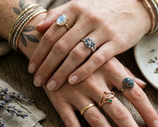 Luxury Gemstone Rings cover photo collage