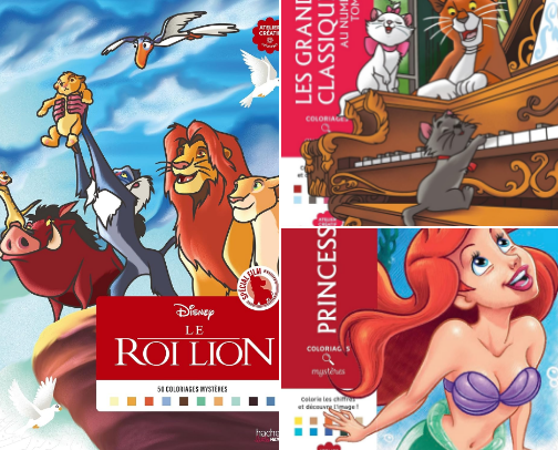 Livres de coloriage Disney cover photo collage