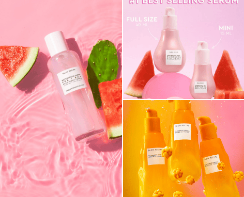 Girl you shine with GLOW RECIPE cover photo collage