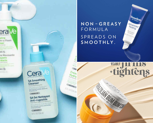 skincare cover photo collage