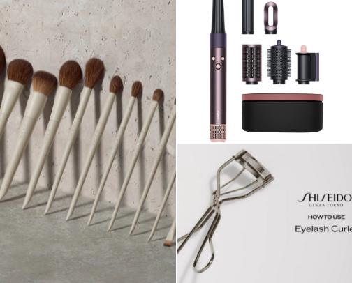 beauty tools cover photo collage