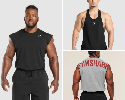 Train Strong: Men’s Gymshark Gear!🦈 cover photo collage