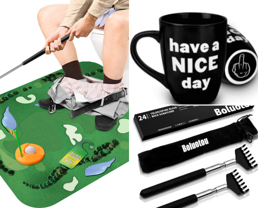 Hilarious & Unique White Elephant Gift Ideas cover photo collage