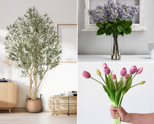Real Looking Faux Plants & Stems cover photo collage
