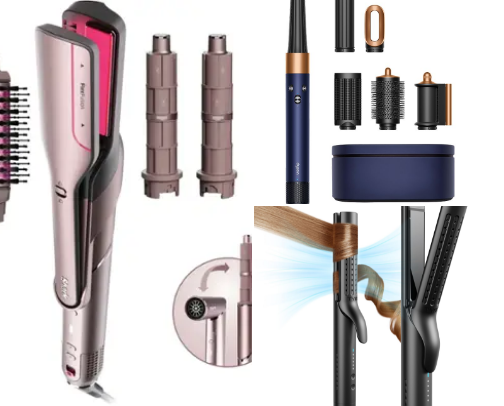 My Go-To Curling & Straightening Tools hair care cover photo collage