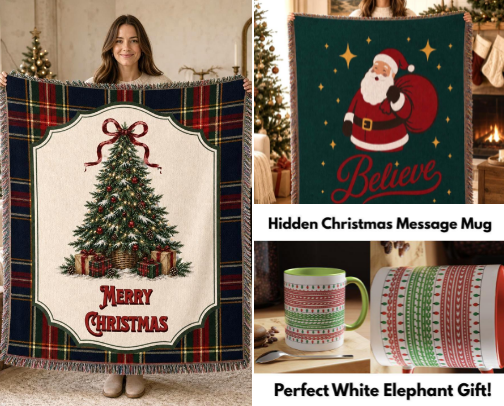 Christmas Gift Ideas | Cozy, Personalized & Funny Holiday Finds cover photo collage