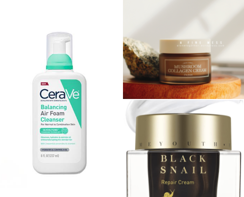 Wellness and beauty products cover photo collage