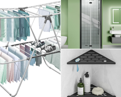 Mudroom & Bathroom cover photo collage