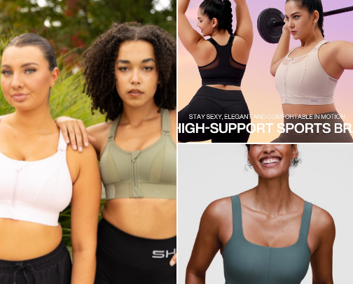 Supportive Sports for Full Busts cover photo collage