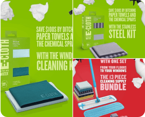 Household Cleaning Items cover photo collage