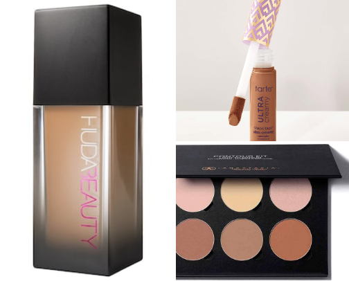 unrecognizable make-up cover photo collage
