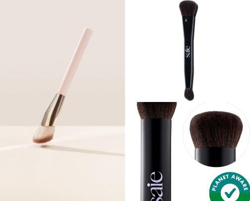 makeup brushes cover photo collage
