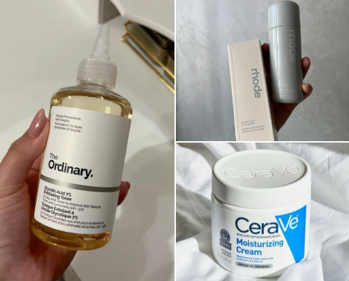 skincare product cover photo collage
