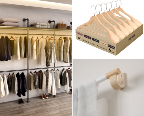 Walk-In Closet Essentials for a Clean and Organized Space cover photo collage
