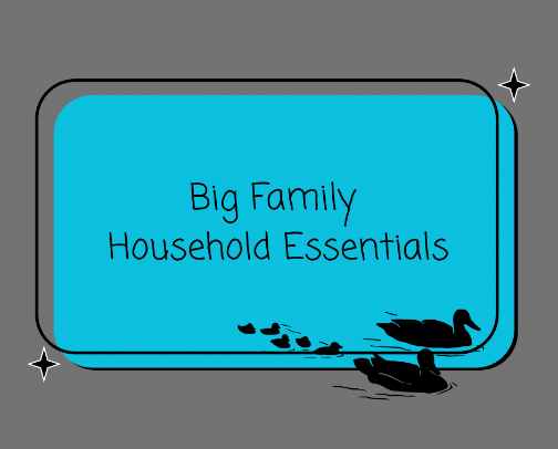 Big Family Household Essentials cover photo collage