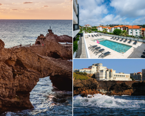 Biarritz, France: Ocean Views, Beach Days, Easy Places to Stay cover photo collage