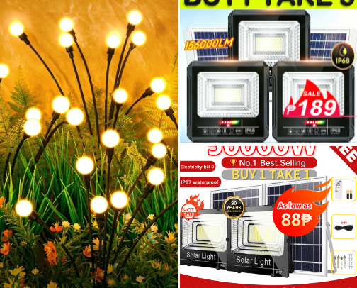 Solar Lights/Solar Fan❤️❤️❤️😊😊😊 cover photo collage