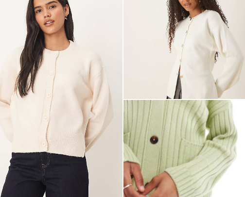 Snug & Stylish: Knit Cardigans cover photo collage