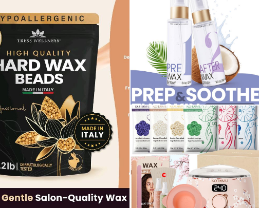 Great wax at home supplies🍯 cover photo collage