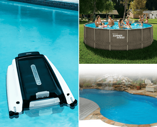 Swimming pools cover photo collage