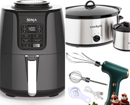 Top Kitchen Tools-Air fryers, crockpots, mixers cover photo collage