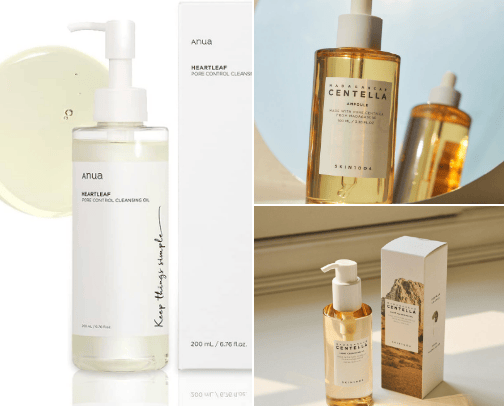 Essential skincare for a glass and glowy skin cover photo collage