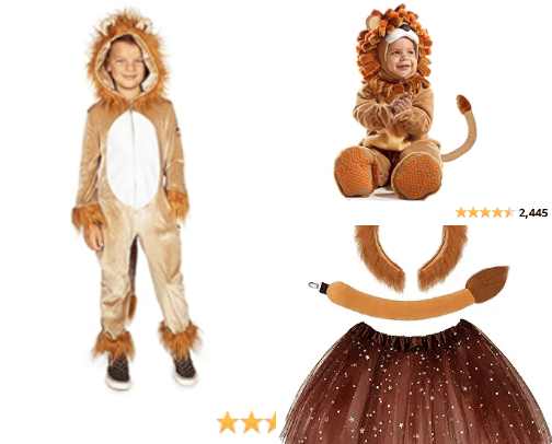 Kids Lion costume cover photo collage