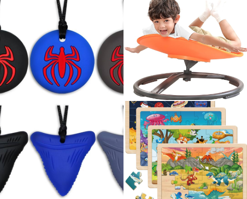 Sensory seekers/ ASD must haves toddler/kids cover photo collage