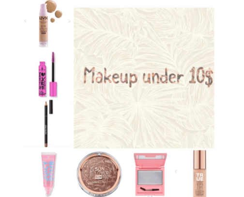 Makeup under 10$ 💸 cover photo collage