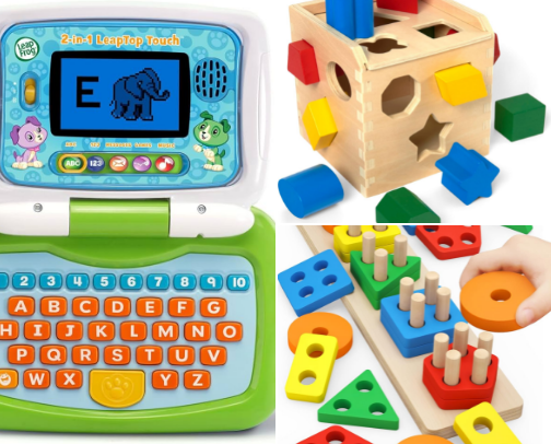 Learning Toys for Toddlers cover photo collage