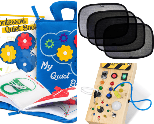 Must have for traveling in a car with a toddler cover photo collage