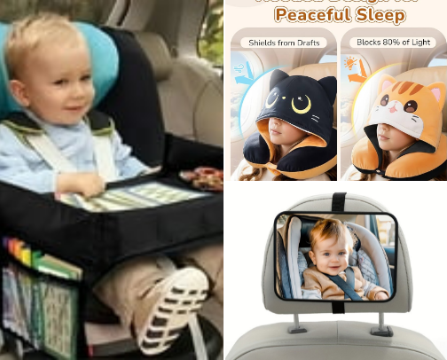 Must-Have Toddler Car Seat Accessories for Stress-Free Travel cover photo collage