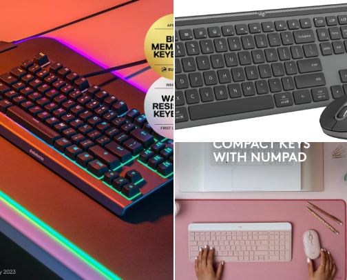 Top Rated Quiet Keyboard cover photo collage