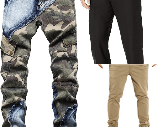 Amazon men's designer pants cover photo collage